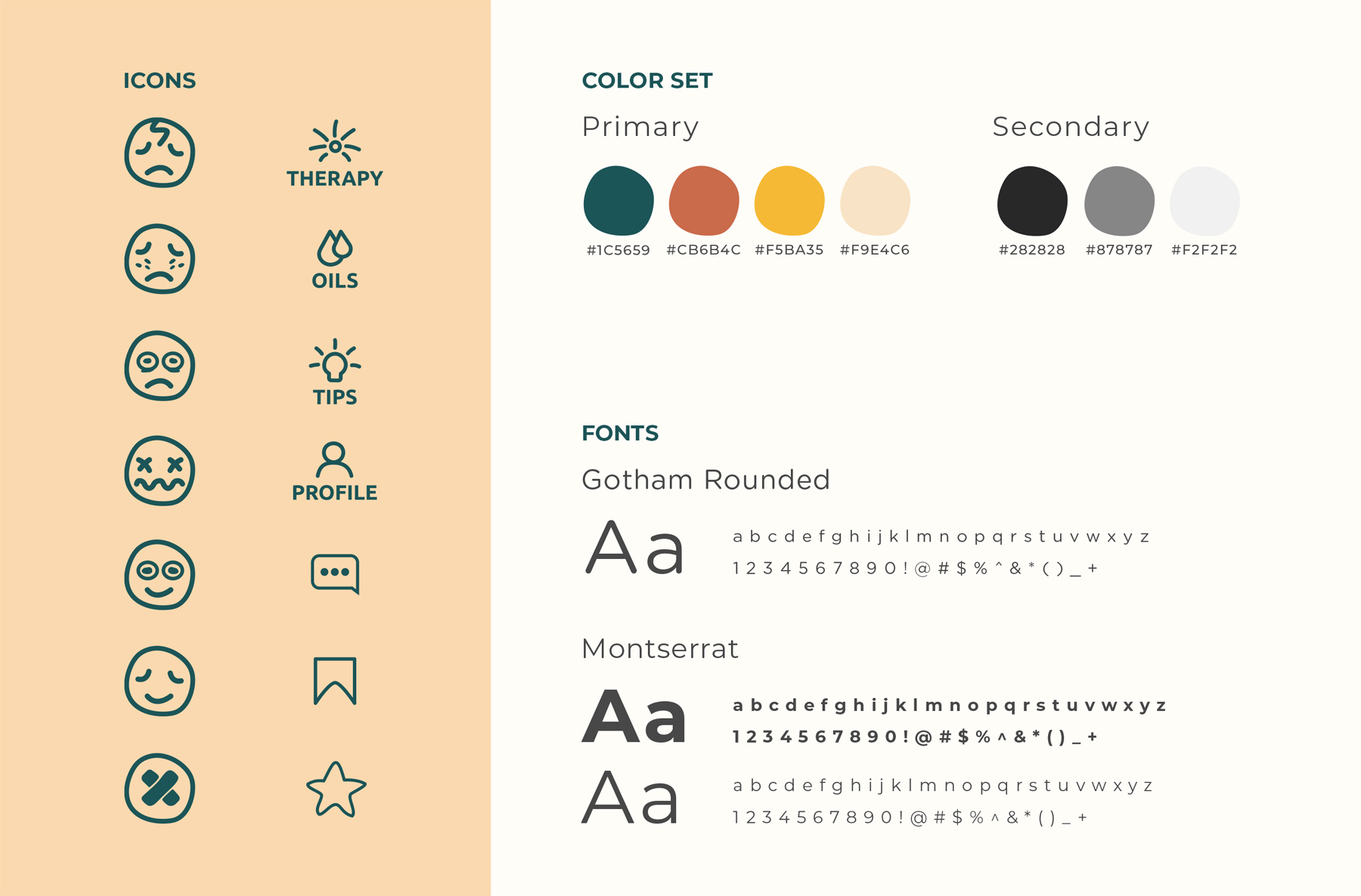 Aromalab Icon Set, Color Set and Typeface