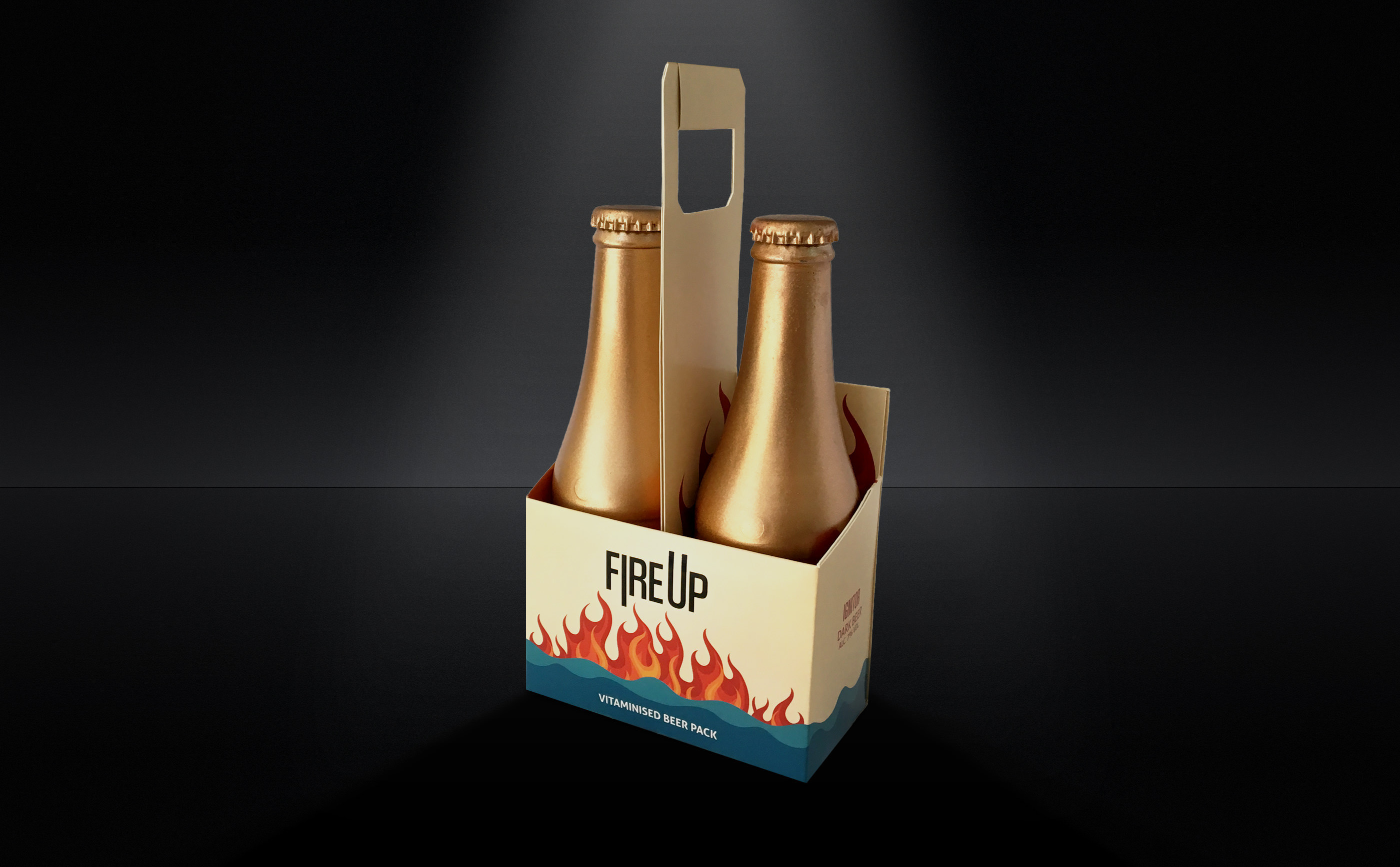 Logo design for fire-up-beer video-game